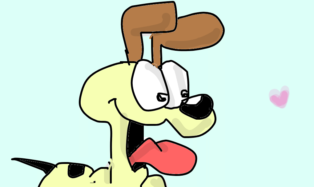 Odie - Cartoon (1020x608), Png Download