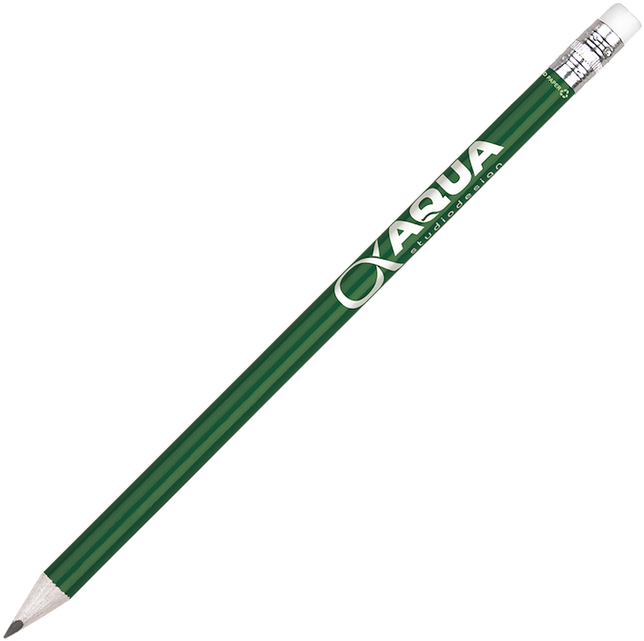 Recycled Paper Pencil- Green With Printing - Lightsaber Clip Art Transparent Background (720x720), Png Download