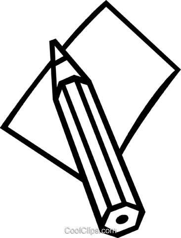 Pencil And Paper Royalty Free Vector Clip Art Illustration - Lápis Vetor Png (366x480), Png Download