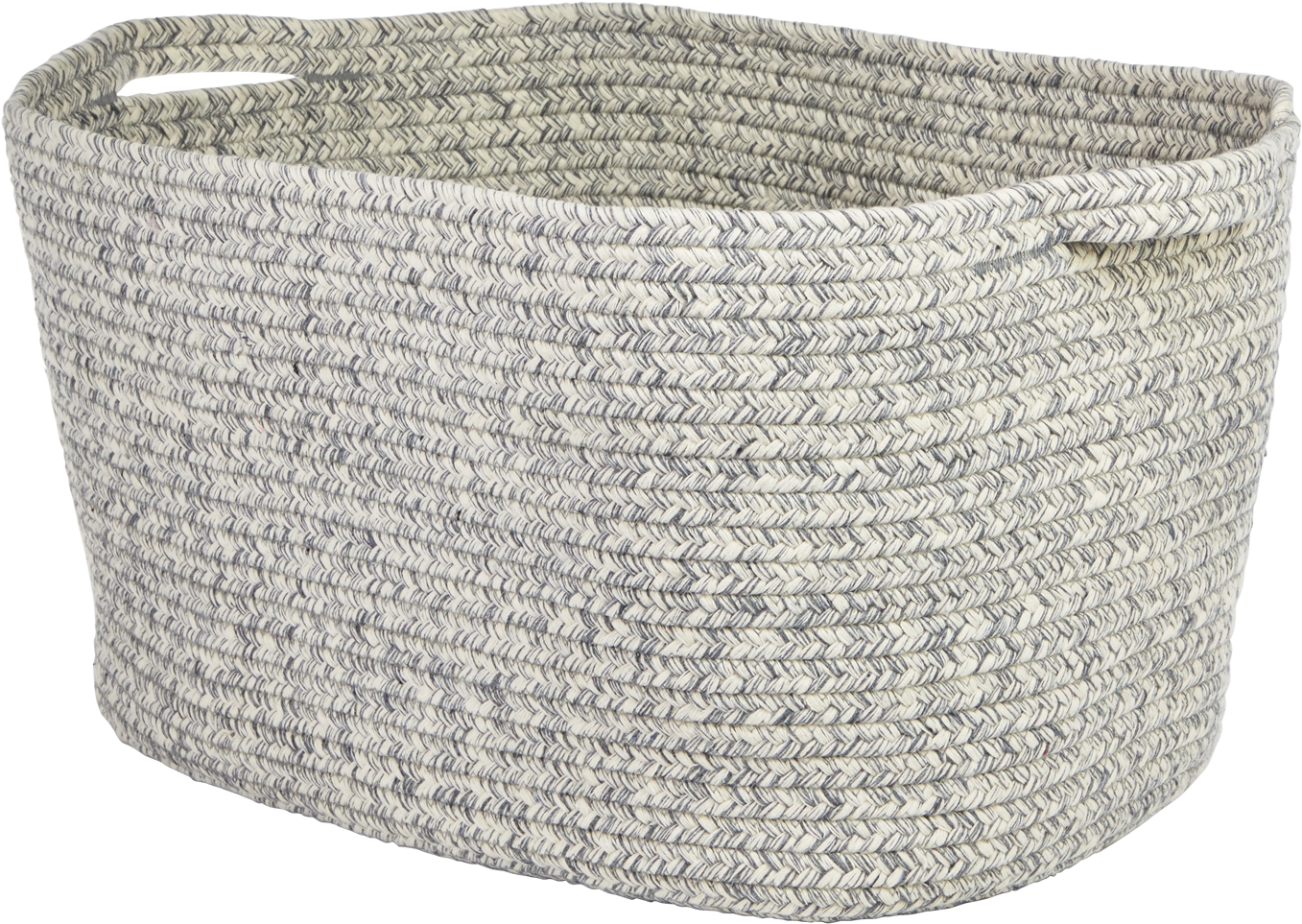 Large White & Gray Mazama Basket - Stor 23 - Baskets Cotton Linen Large White (1500x1500), Png Download