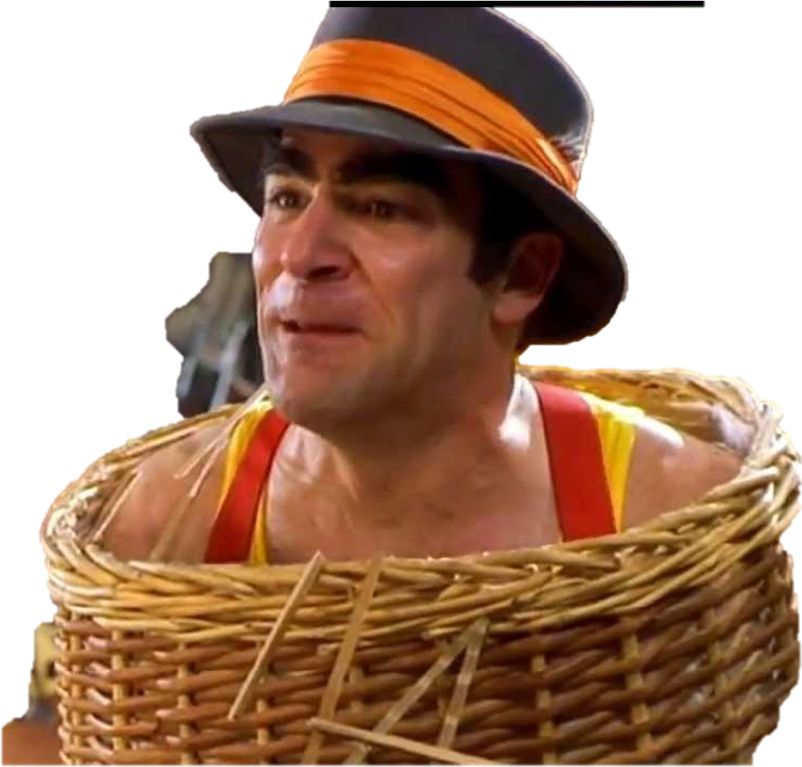 Huxley In Basket - Wicker (2000x1125), Png Download