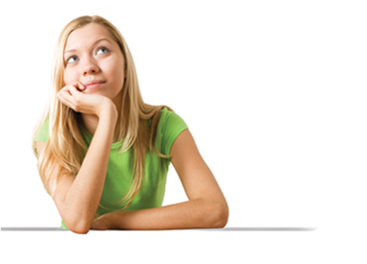 Inside Psychology And Pic Source - Thinking Girl Transparent Background (615x375), Png Download