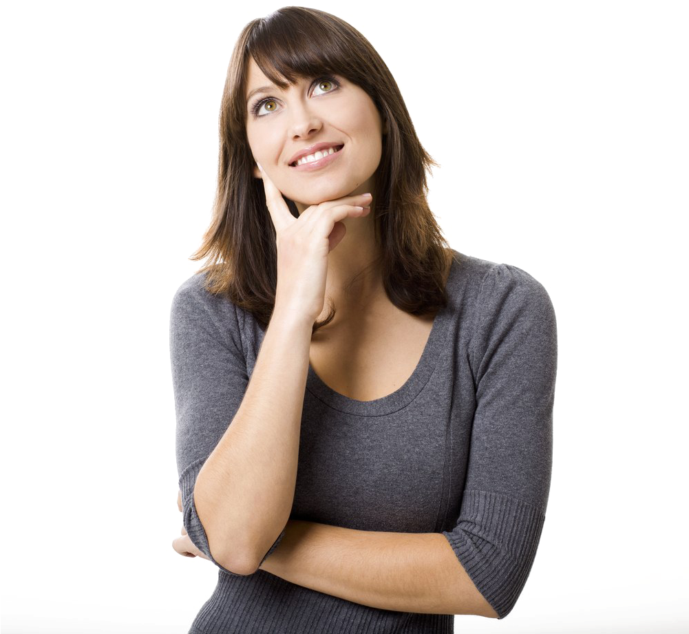 Thinking Woman Download Transparent Png Image - Talking Self (1000x1000), Png Download