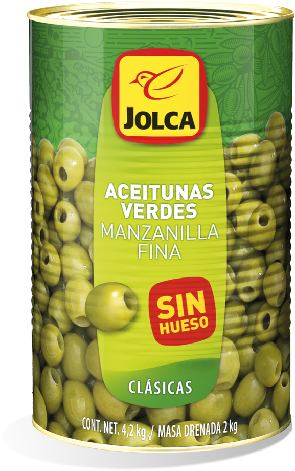 Manzanilla Sin Hueso Lata - Jolca (652x1024), Png Download