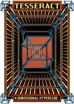 Tesseract 4d Hypercube-1 - Tesseract 4d Hypercube-1 Mug (674x518), Png Download