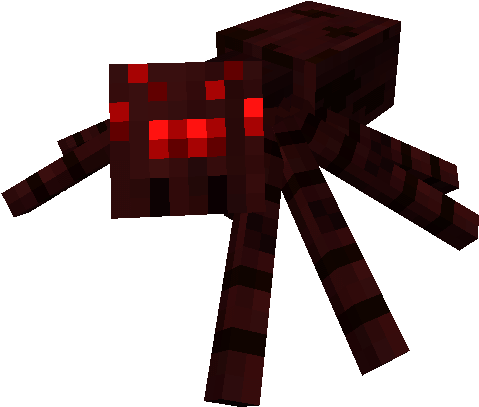 You Remember The Most Useless Sword Enchantment Of - Minecraft Nether Spider (563x431), Png Download