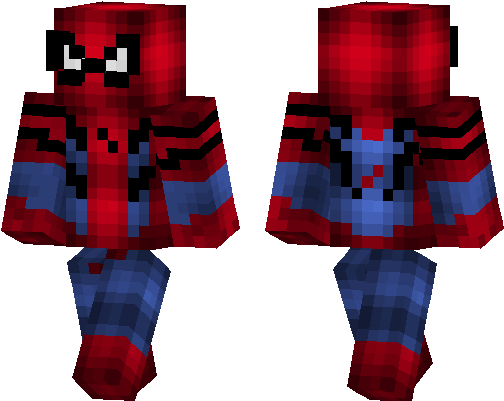 Spider Man Skin - Homem Aranha Minecraft Png (538x437), Png Download