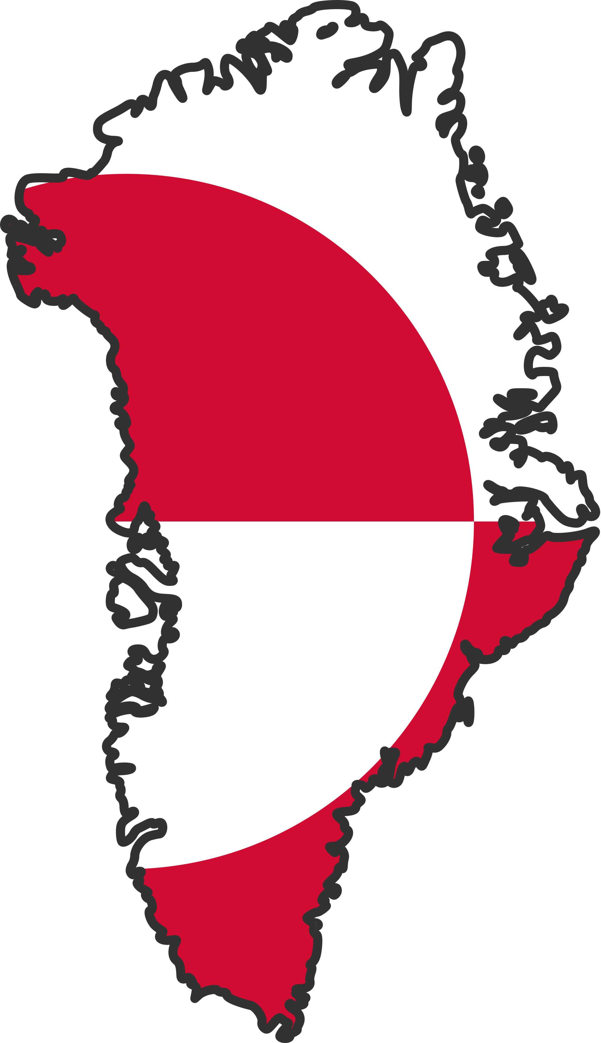 Greenland Flag Map - Greenland Flag And Map (2048x3554), Png Download