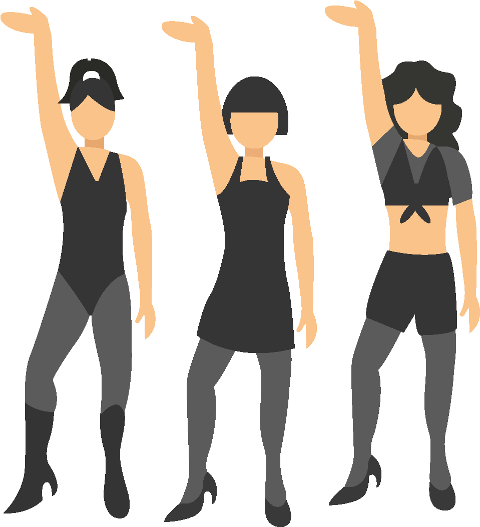 Elementos De Baile De Personaje Dibujado A Mano - Girl Vector Tall Png (1772x1378), Png Download