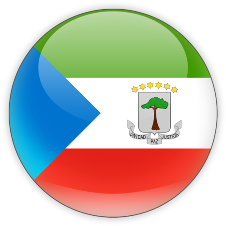 Eqg Flag - Equatorial Guinea Round Flag (640x480), Png Download