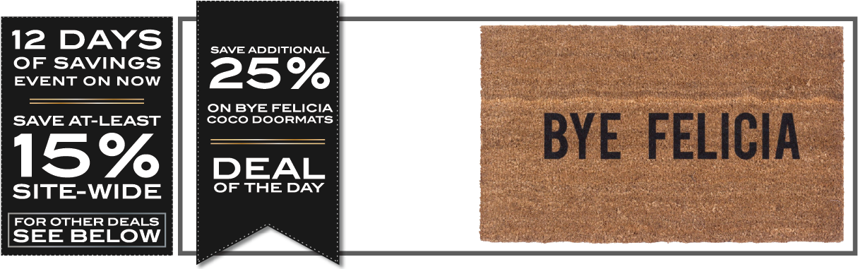 12 Days Of Christmas Bye Felicia - Coco Mats N More Bye Felicia Doormat (1263x380), Png Download