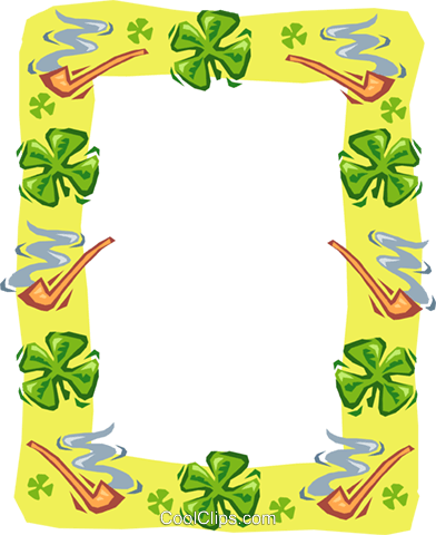 Patricks Day Vector Clipart Of A Border (392x480), Png Download
