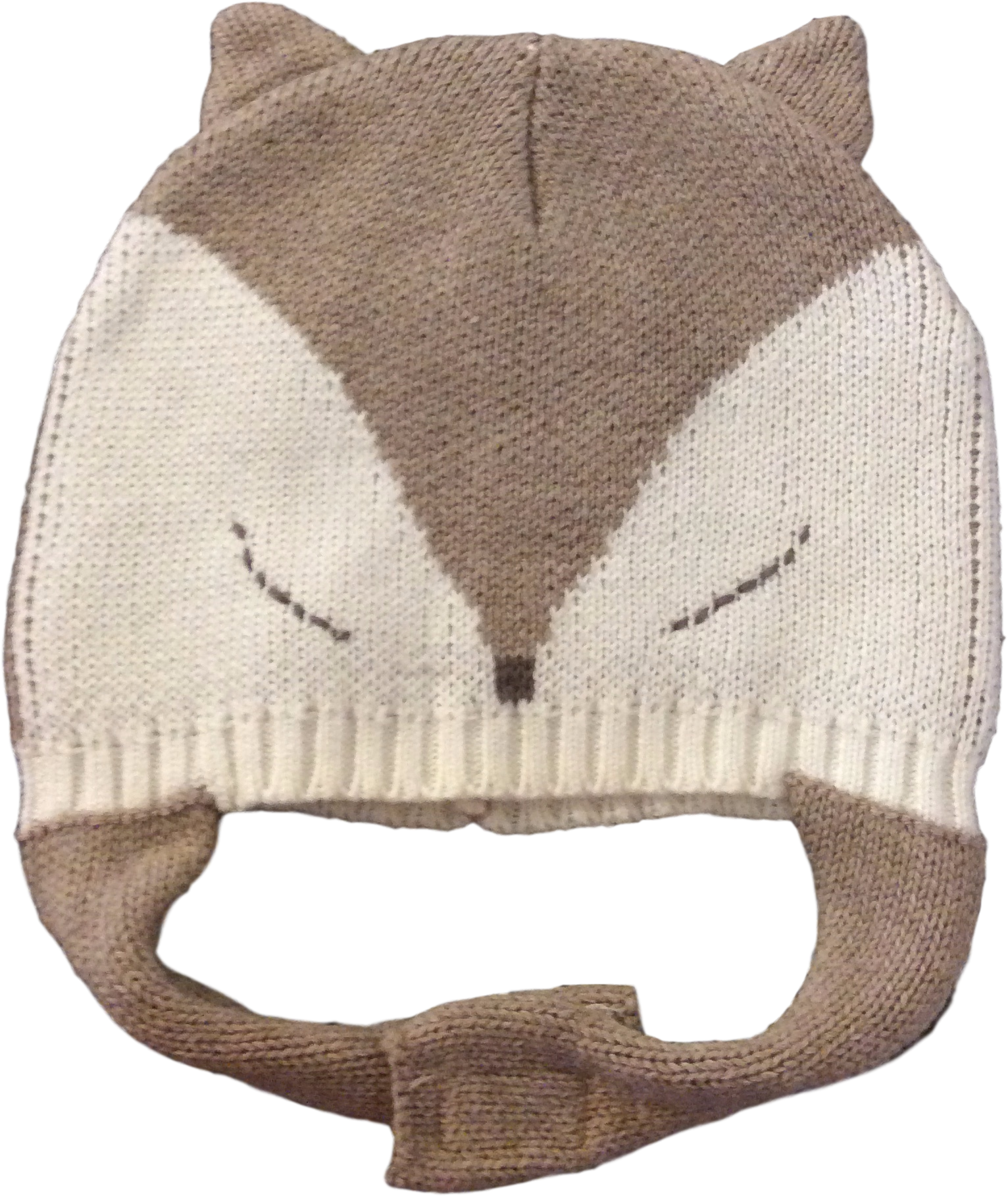 Fox Intarsia Pilot Hat - Angel Dear: Fox Intarsia Pilot Hat - Oatmeal (1936x2592), Png Download