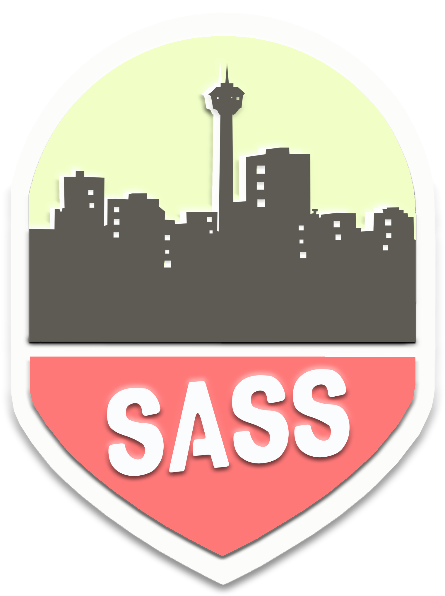 Sass No Outline - Skyline (2087x2087), Png Download