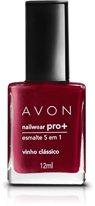 Avon Nailwear Pro Esmalte 5 Em 1 Vinho Clássico 12ml - Cor Marsala Esmalte Risque (500x850), Png Download
