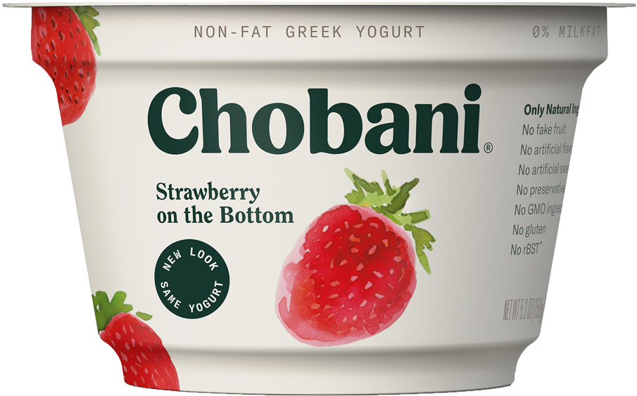 Chobani Yogurt - Logo - Chobani Fruit On The Bottom (1000x628), Png Download