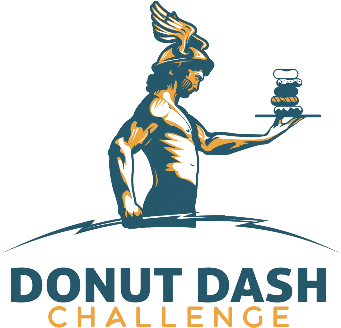 Donut Dash Challenge 5k Colorado Runner Vector Royalty - Illustration (1130x1086), Png Download