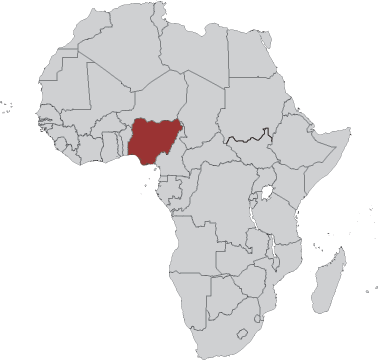 Nigeria - Comoros Islands On Africa Map (378x360), Png Download