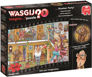 Wasgij Imagine - Wasgij 19142 Imagine 3 Slumber Party Jigsaw Puzzle (630x335), Png Download