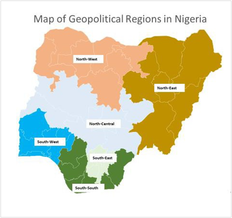 Nigeria Figure - Map Of Hunger In Nigeria (458x430), Png Download