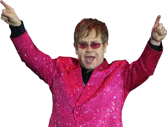 Elton John Transparent Png Image - Elton John No Background (539x411), Png Download