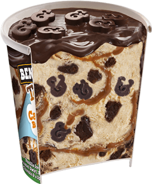 Topped Salted Caramel Brownie Open Detail - Ben And Jerry's Topped Salted Caramel Brownie (374x479), Png Download