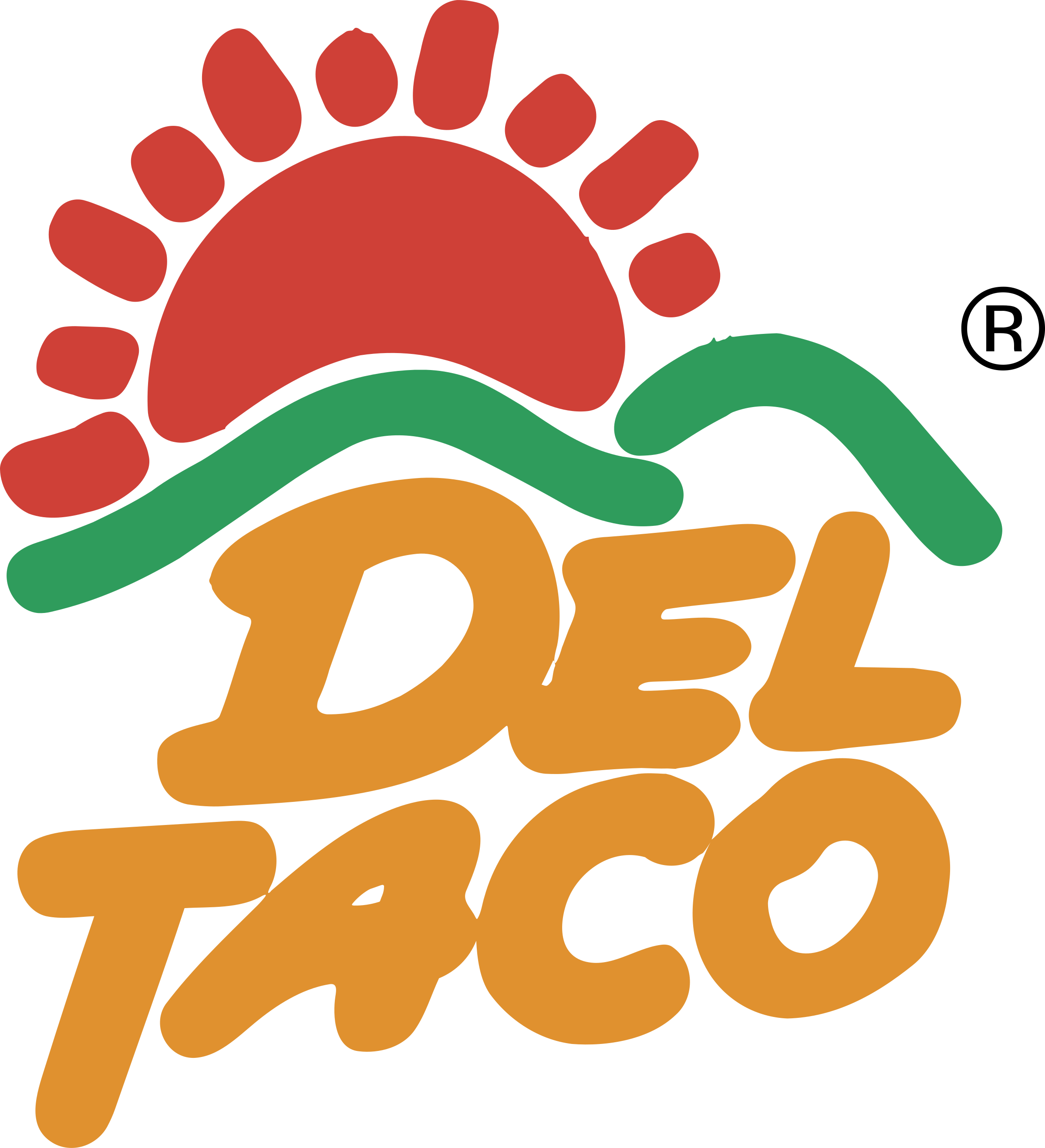 Del Taco 2 Logo Png Transparent - Del Taco Logo (2400x2637), Png Download