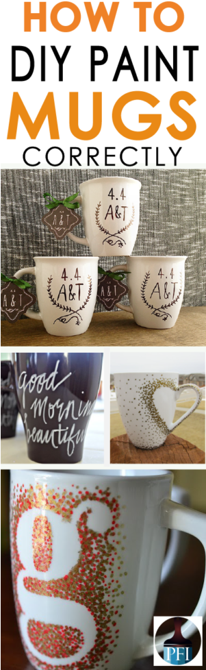 How To Diy Painted Mugs - Coffee Cup (300x1000), Png Download