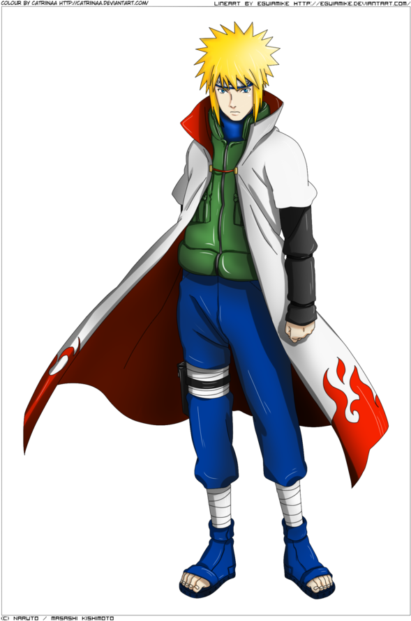 Naruto's Father 4th Hokage (600x894), Png Download