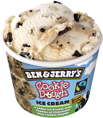 Ben & Jerry's Mini Cookie Dough Ice Cream Tub - Ben A Jerry's (600x400), Png Download