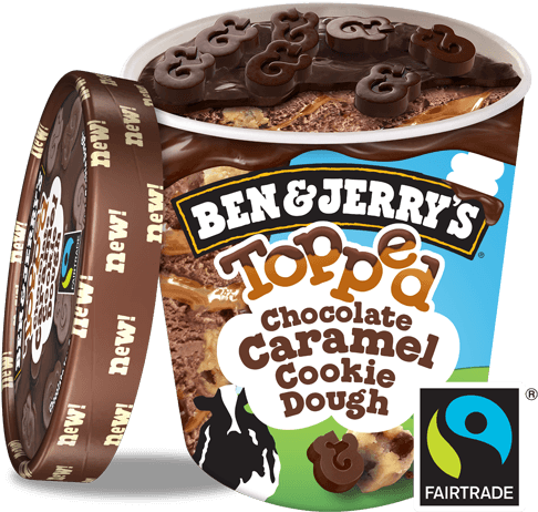 Ben & Jerry's Topped Chocolate Caramel Cookie Dough - Ben And Jerry's Pretzel Palooza (500x500), Png Download