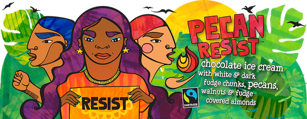 Image Via Ben & Jerry's - Ben And Jerry's Resist (600x233), Png Download