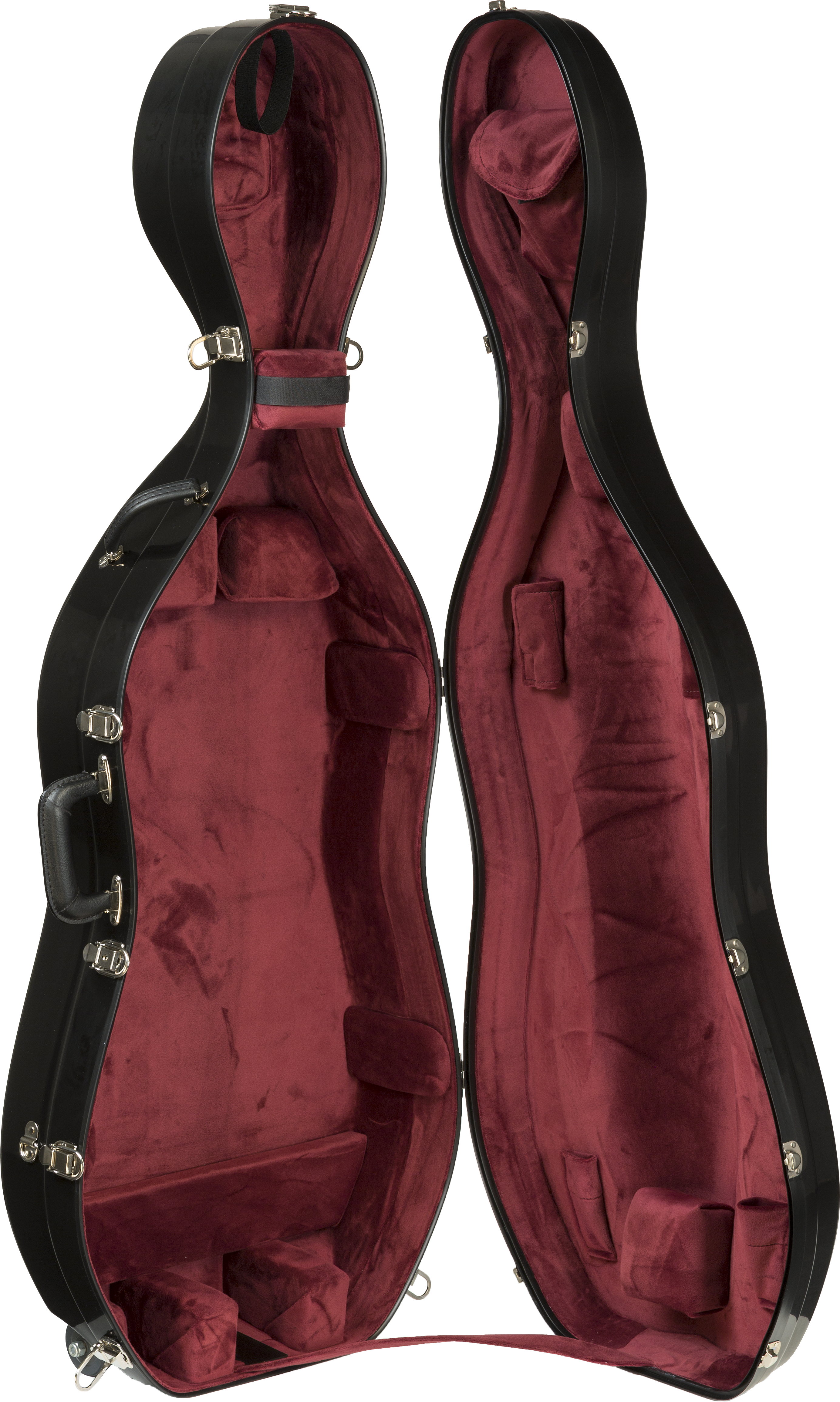 B2000 Fiberglass Suspension Cello Case With Wheels (2769x4621), Png Download