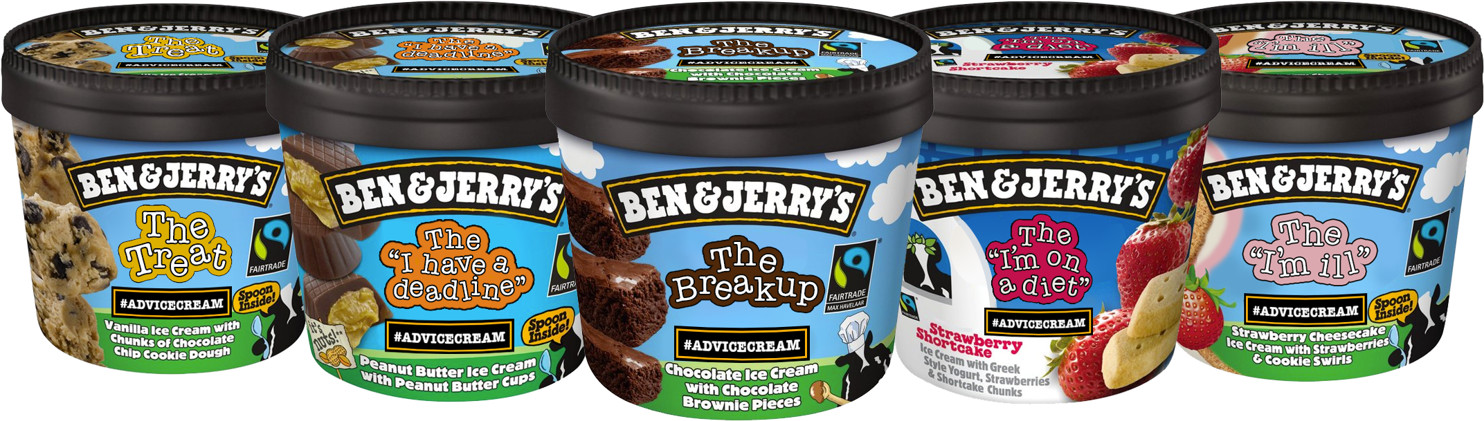 Ben And Jerry's Ice Cream (2157x628), Png Download