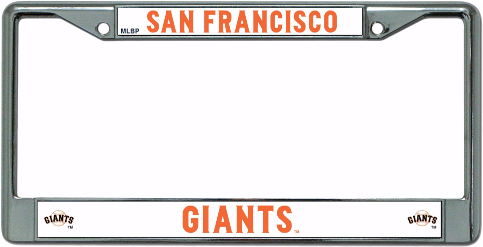 San Francisco Giants Chrome License Plate Frame - Mlb San Francisco Giants Chrome License Plate Frame (1024x576), Png Download