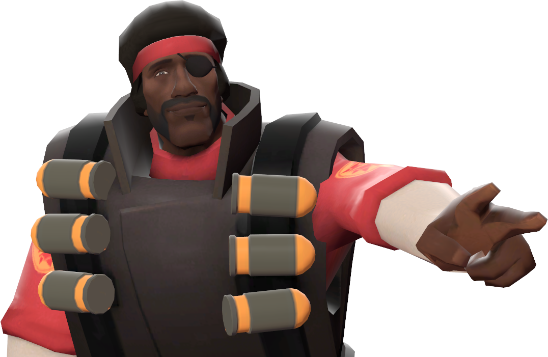 Demoman With The Demoman's Fro Tf2 - Tf2 Demoman Png (1076x701), Png Download