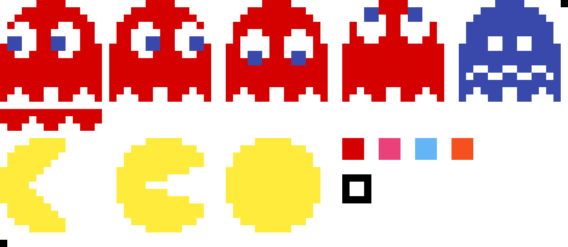 View and Download hd Pacman Sprites - Pixel Art 14x14 Pac Man PNG Image for...