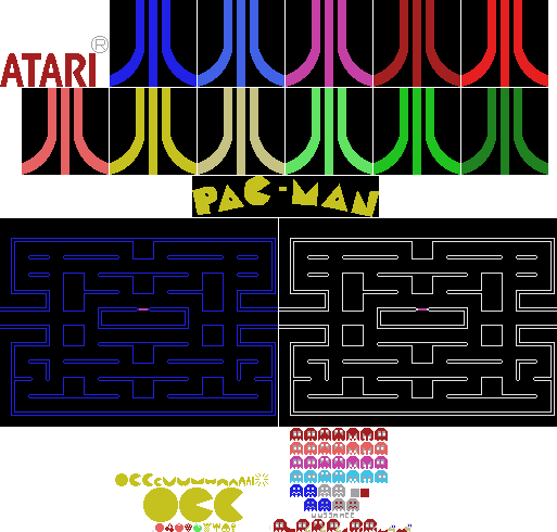 General Sprites - Colecovision Pac Man Sprites (513x490), Png Download