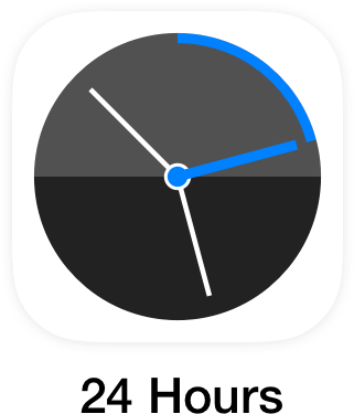 “24 Hours” App For Iphone And Apple Watch “ - Apple Watch 24 Hour (500x434), Png Download