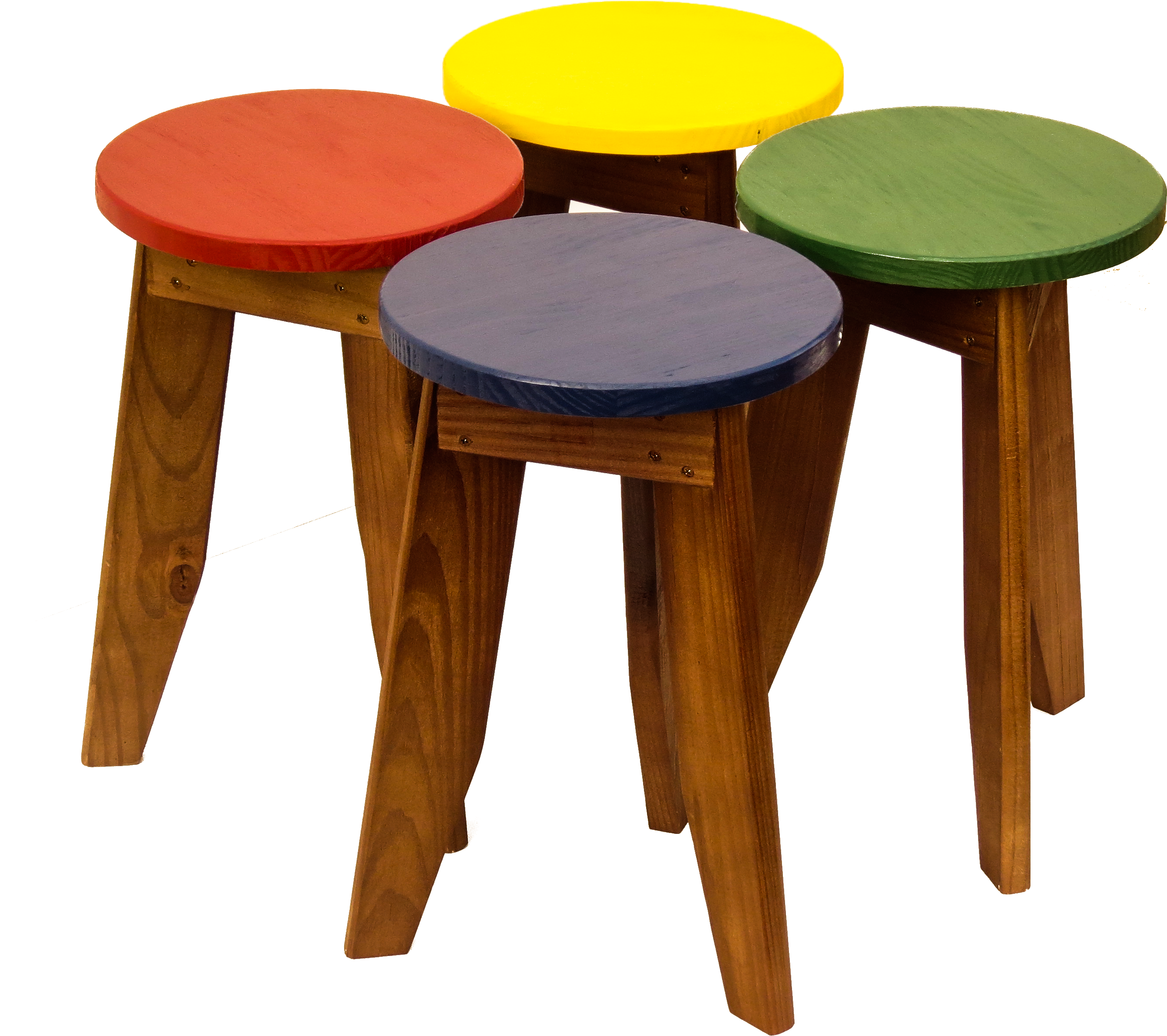 Banquetas De Madeira Ms Colors - Bar Stool (4000x3000), Png Download