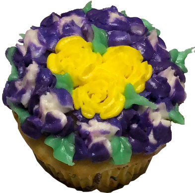 Master Class Instructor, Janet Evers, Teaches The Latest - Purple Cupcakes (412x420), Png Download