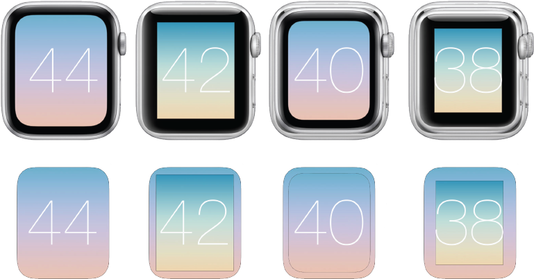 Apple Watch Case Sizes Compared To 44mm Series - Apple Watch Series 4 (894x526), Png Download
