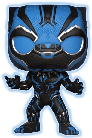 Black Panther Gitd Walmart Exclusive Funko Pop - Funko Pop Black Panther Glow In The Dark (560x560), Png Download