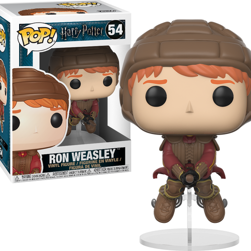Ron Weasley On Broom Pop Vinyl Figure - Ron On Broom Funko (500x500), Png Download