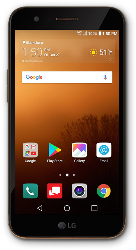 Lg K20™ V On Android Nougat - Verizon Lg K20 (499x886), Png Download