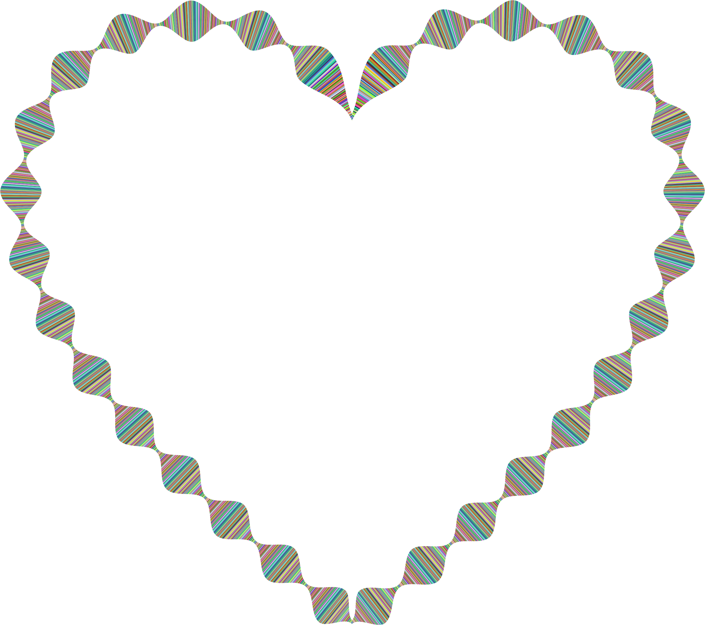 This Free Icons Png Design Of Prismatic Waves Heart (2308x2046), Png Download