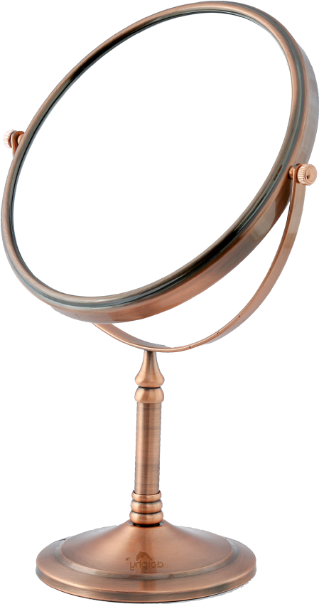 Copper 5x Magnification Tabletop Shaving & Makeup Mirror - Shaving Mirror Png (800x997), Png Download