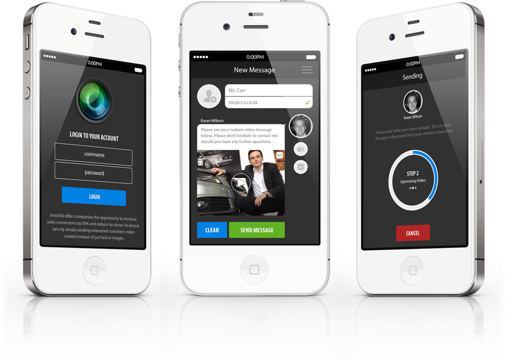 Instavid Iphone App Screens - Iphone (1000x712), Png Download