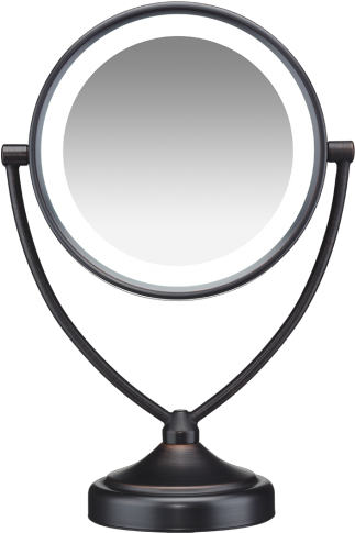 1x/10x Fluorescent Oiled Bronze Vanity Mirror - Mirror (550x550), Png Download