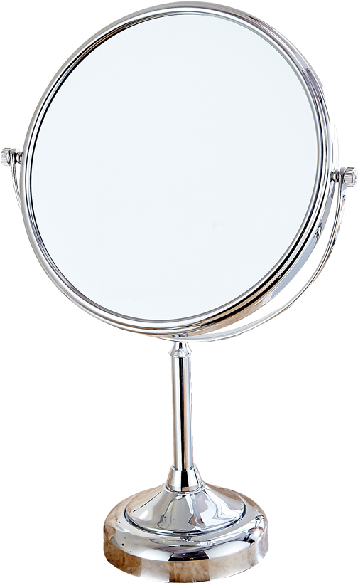 Silver 5x Magnification Tabletop Shaving & Makeup Vanity - Настолно Огледало За Гримиране (800x997), Png Download